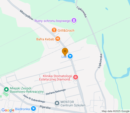 Mapa dojazdu do hurtowni motoryzacyjnej w miejscowości Góra Kalwaria