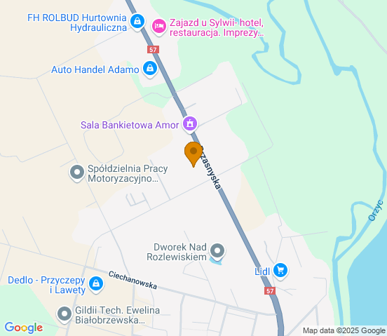 Mapa dojazdu do hurtowni motoryzacyjnej w miejscowości Maków Mazowiecki