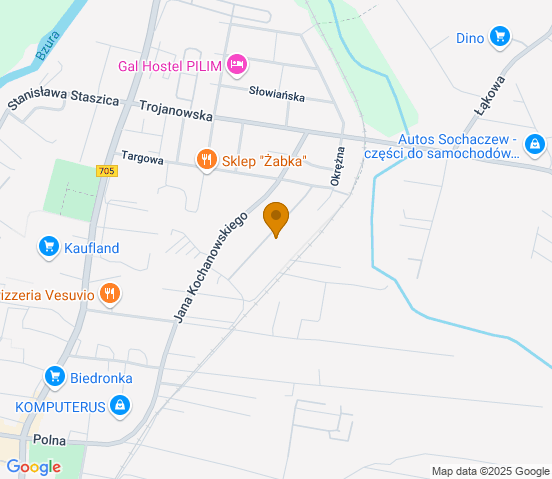 Mapa dojazdu do hurtowni motoryzacyjnej w miejscowości Sochaczew