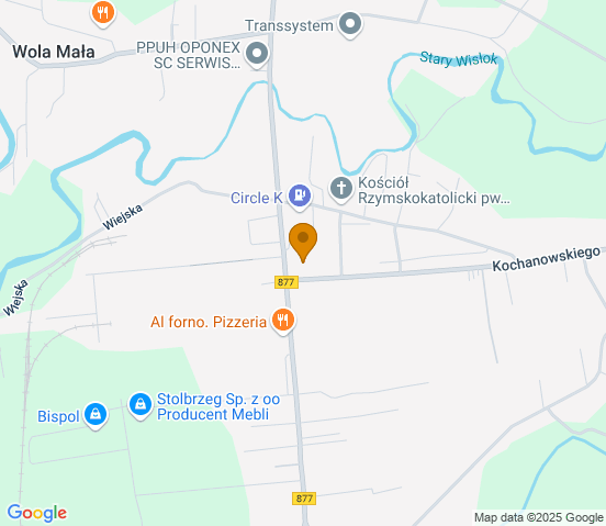 Mapa dojazdu do hurtowni motoryzacyjnej w miejscowości Łańcut