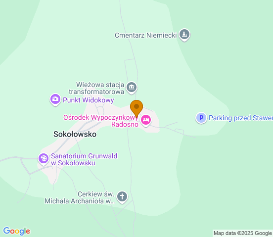 Mapa dojazdu do warsztatu samochodowego w miejscowości Sokołowsko