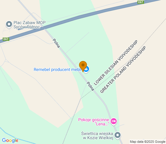 Mapa dojazdu do warsztatu samochodowego w miejscowości Syców