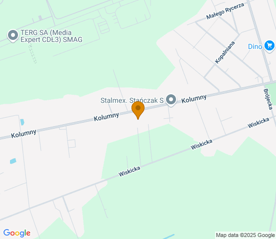 Mapa dojazdu do warsztatu samochodowego w miejscowości Łódź