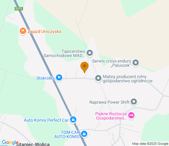 Mapa dojazdu do warsztatu samochodowego w miejscowości Zamość