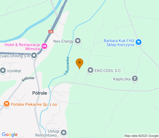 Mapa dojazdu do warsztatu samochodowego w miejscowości Biecz