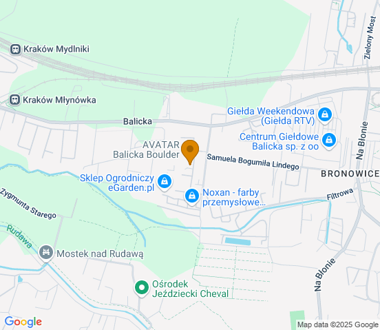 Mapa dojazdu do warsztatu samochodowego w miejscowości Kraków