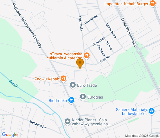 Mapa dojazdu do warsztatu samochodowego w miejscowości Kraków