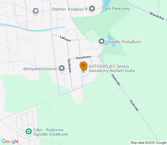 Mapa dojazdu do warsztatu samochodowego w miejscowości Grójec
