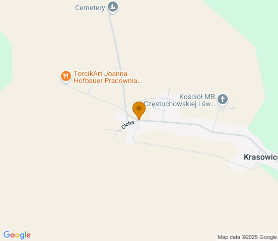 Mapa dojazdu do warsztatu samochodowego w miejscowości Krasowice