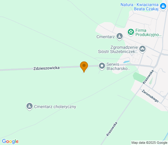 Mapa dojazdu do warsztatu samochodowego w miejscowości Leśnica