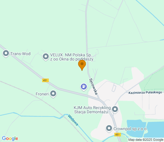 Mapa dojazdu do warsztatu samochodowego w miejscowości Namysłów