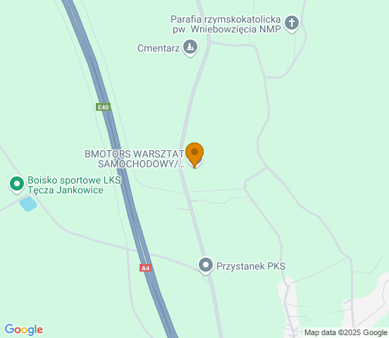 Mapa dojazdu do warsztatu samochodowego w miejscowości Chłopice