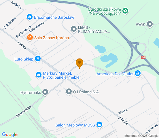 Mapa dojazdu do warsztatu samochodowego w miejscowości Munina