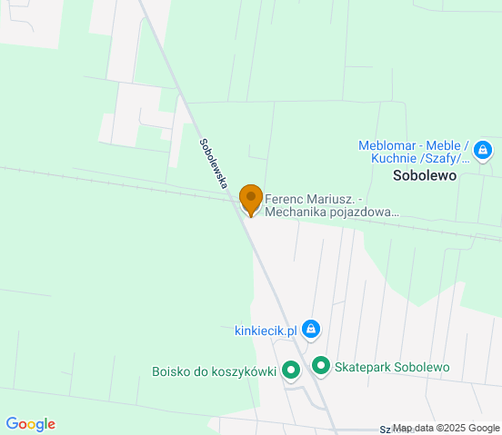 Mapa dojazdu do warsztatu samochodowego w miejscowości Białystok