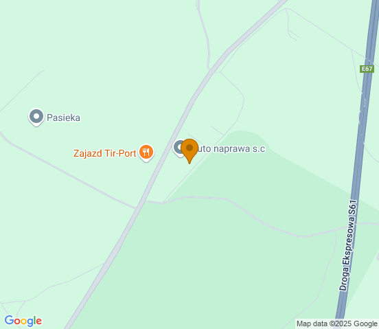 Mapa dojazdu do warsztatu samochodowego w miejscowości Szypliszki