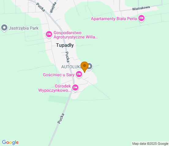 Mapa dojazdu do warsztatu samochodowego w miejscowości Władysławowo