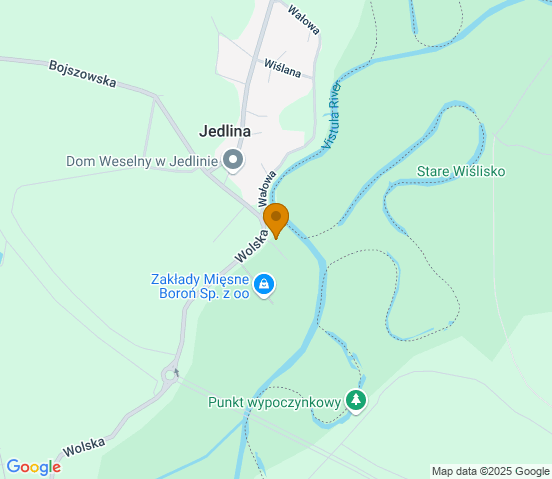 Mapa dojazdu do warsztatu samochodowego w miejscowości Jedlina