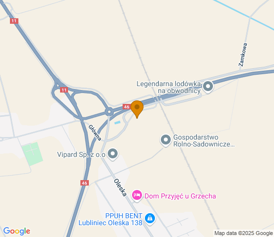 Mapa dojazdu do warsztatu samochodowego w miejscowości Lubecko