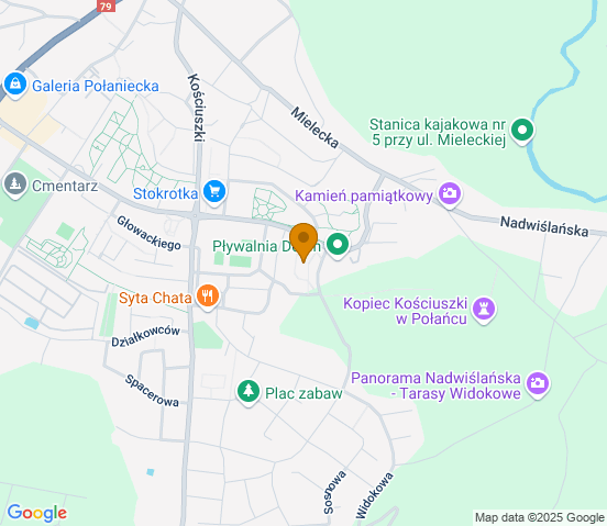 Mapa dojazdu do warsztatu samochodowego w miejscowości Połaniec