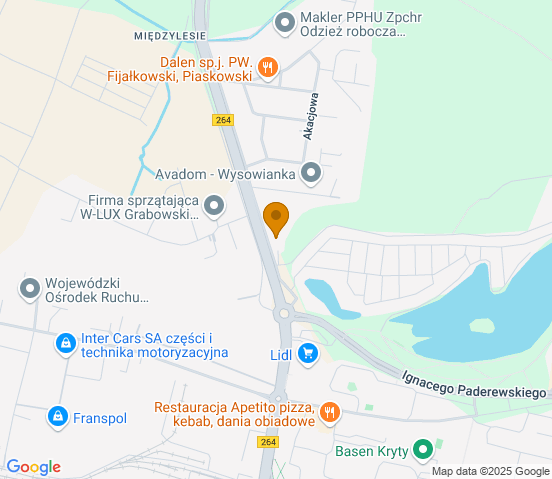 Mapa dojazdu do warsztatu samochodowego w miejscowości Konin