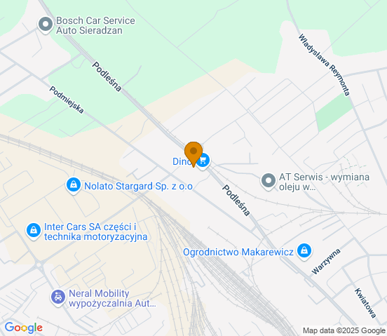 Mapa dojazdu do warsztatu samochodowego w miejscowości Stargard Szczeciński